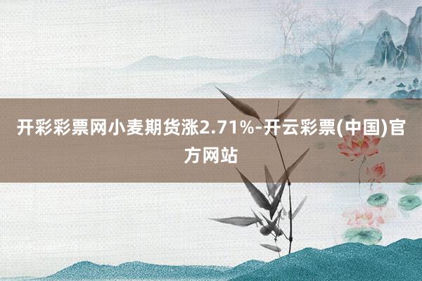 开彩彩票网小麦期货涨2.71%-开云彩票(中国)官方网站