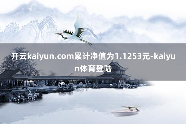 开云kaiyun.com累计净值为1.1253元-kaiyun体育登陆