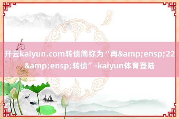 开云kaiyun.com转债简称为“再 22 转债”-kaiyun体育登陆